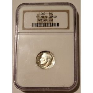 1962 Roosevelt Dime Proof PF68 W Cameo NGC